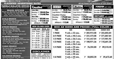 manila bulletin ads.